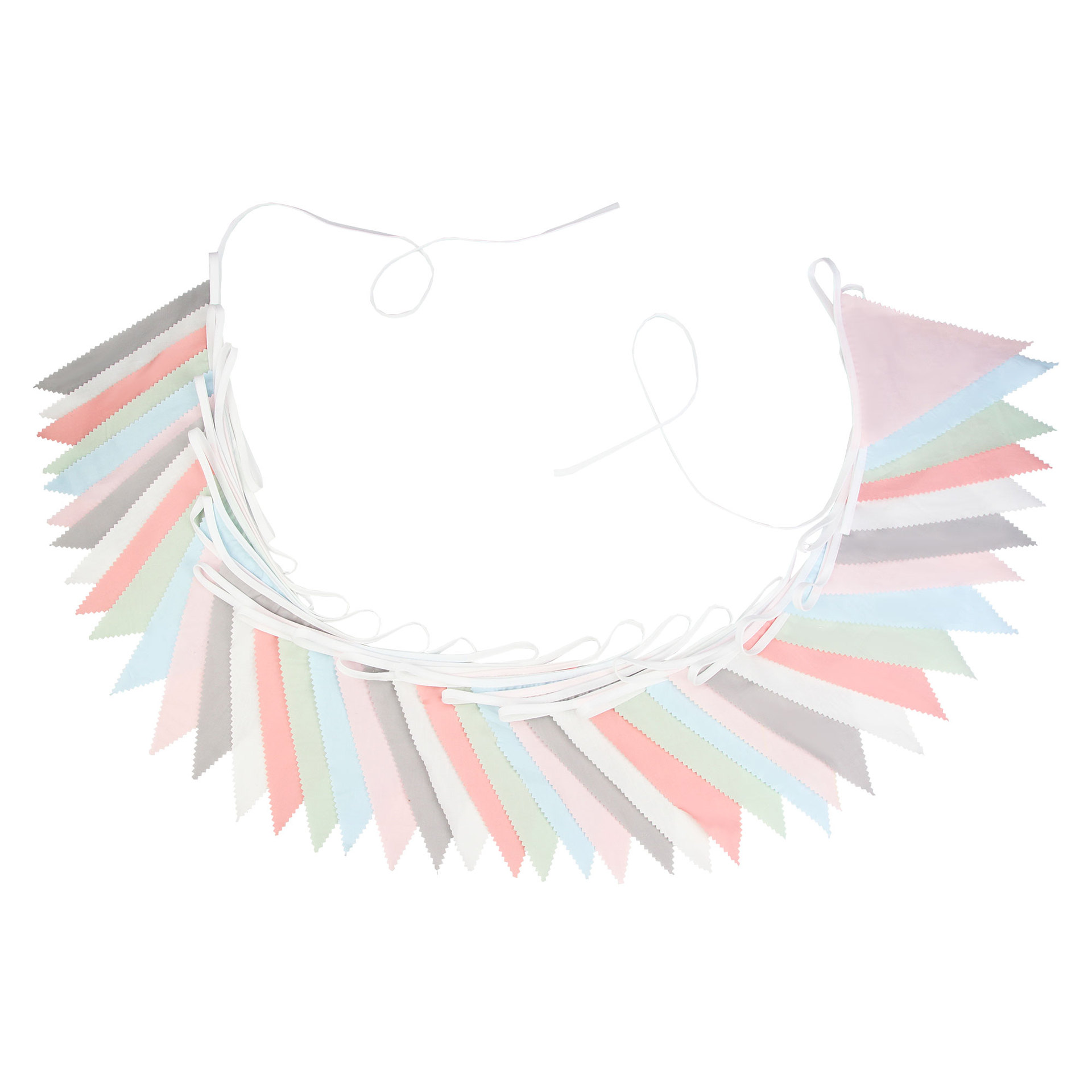 12 meters 42 pieces of colorful floral wave single layer cotton triangular flag birthday flag photo background Western wedding flag_voghion.com