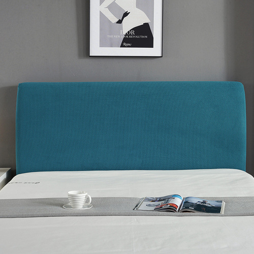 Northern European all-inclusive bed skirt with thick elasticized headboard cover, universal simple modern backrest dustproof protective cover fabric