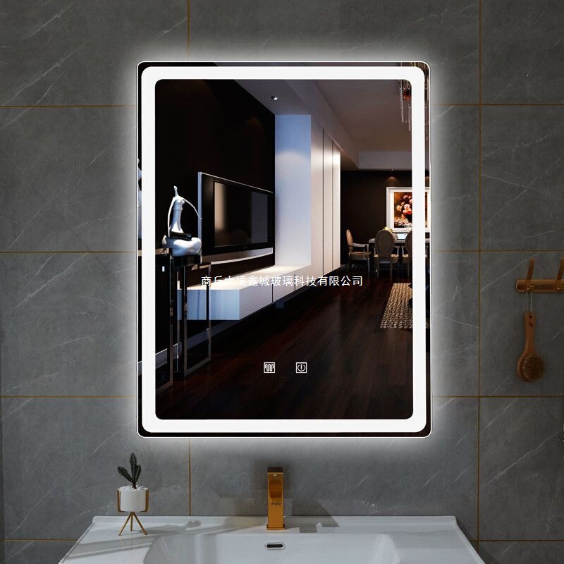 New LED Bathroom Smart Mirror, Frameless Bathroom Mirror, Hotel Internet-Famous Touch Screen Light Mirror