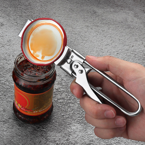 Stainless steel adjustable can opener, creative home hotel bar screw cap, convenient lid opening, simple operation