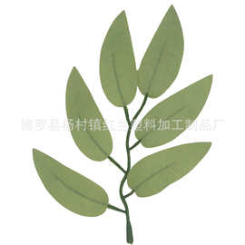 工厂仿真绿植6片浅绿大柳叶桉树叶花生叶手工DIY藤圈藤环配件叶子