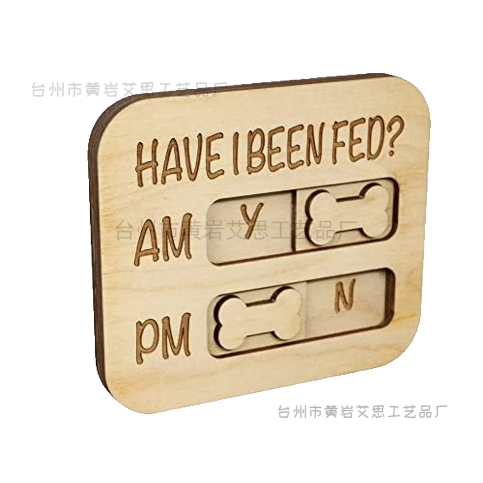 Recordatorio de alimentación de perros y gatos de madera Adornos de listado de madera para mascotas Adornos de recordatorio de alimentación de mascotas para perros y gatos creativos