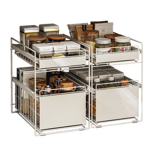Prosperous kitchen sink storage rack household layered cabinet rack countertop multi-functional pull-out storage rack wholesale