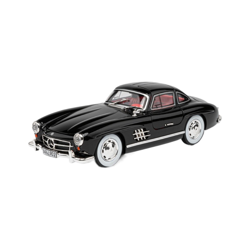 Modelo de coche de aleación 1 a 24 Big Ben coche clásico 300SL con sonido y luz, modelo de sonido de coche de juguete