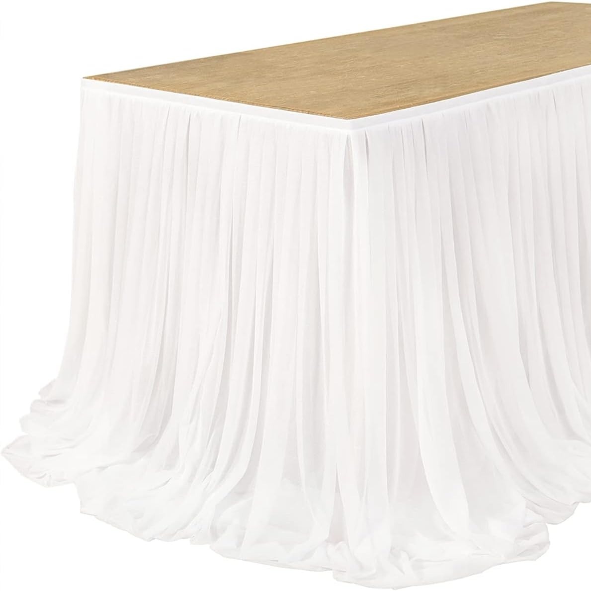 Mesa transfronteriza cascada de decoración de boda fiesta mesa de postres mesa cortina perla hilada de nieve alrededor de la mesa de cumpleaños