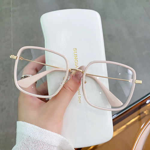 Hypester Oversized Frame Retro Origin Insta Style Can Fit Prescription Glasses Blue Light Blocking Plain Glasses