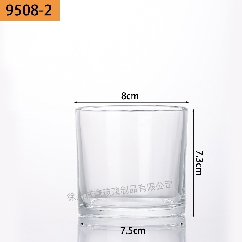 Vasos de vidrio transparentes para velas aromáticas al por mayor, portavelas de vidrio, adornos perfumados, vasos vacíos, recipientes para velas DIY, estilo nórdico