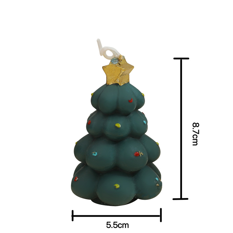 クリスマスツリーアロマキャンドル雰囲気お土産ギフト手作りシミュレーションクリスマスキャンドル無煙ワックス香キャンドル|undefined