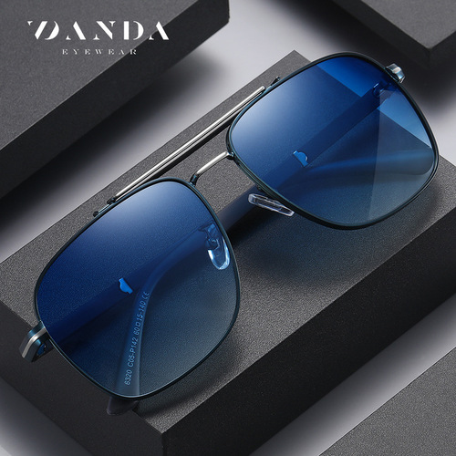 Factory new men's sunglasses metal two-color square frame polarizer 6320 driver anti-glare sunglasses for driving