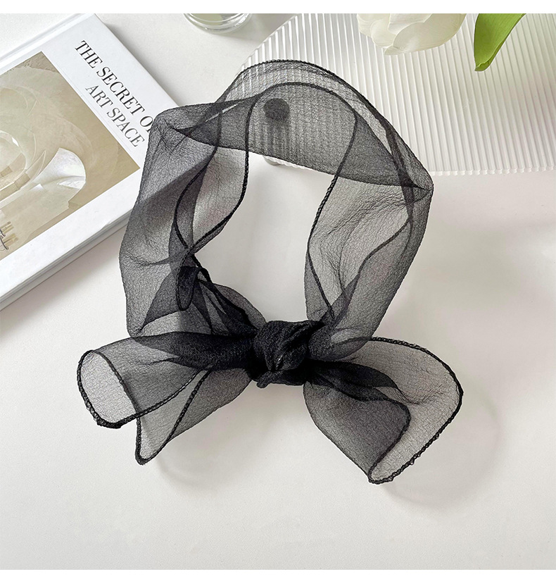 Women's Cute Sweet Solid Color Organza Silk Scarf display picture 8