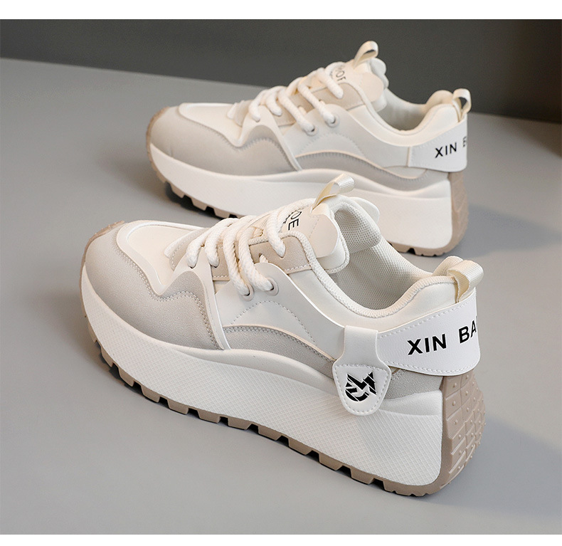 Women New Fashion Chunky Sneakers Women Autumn New Lace Up Casual Platform Sports Shoes Female Goth High Heels Sneakers_voghion.com