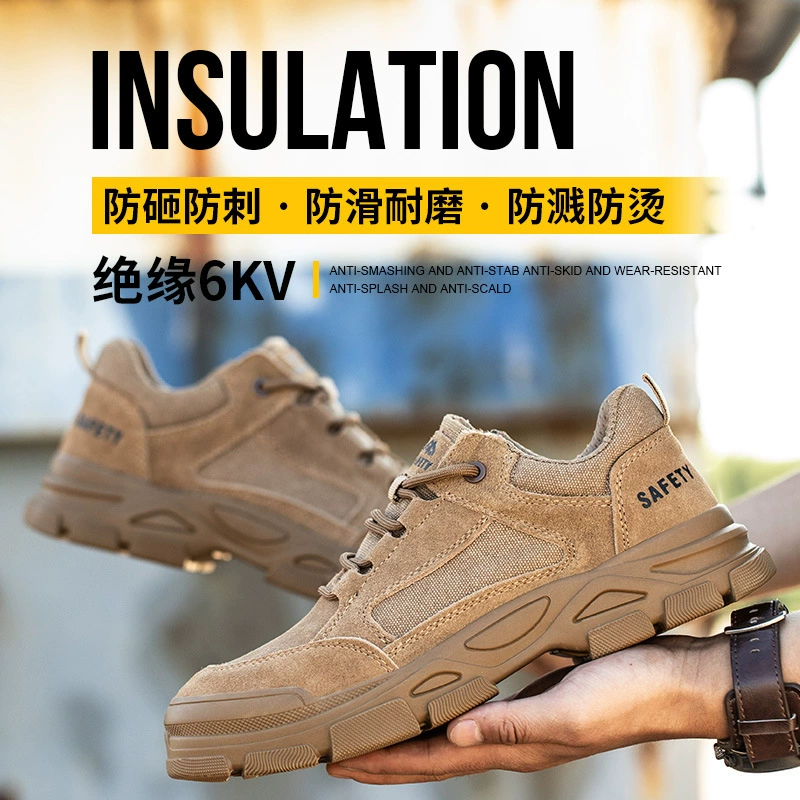 Обувь для охраны труда, Мужская Противоударная сварочная машина с защитой от проколов, утепленная стальным носком, обувь для строительной площадки, дышащая износостойкая защитная обувь