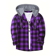 N 15227 New Year Casual Flannel Hoodie ���R�d�W���羳