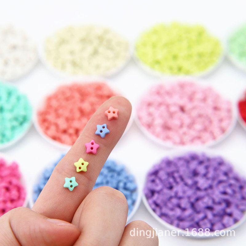6mm Resin Frosted Star Button Bjd Baby Clothes Button Mini Button Small Rag Doll Accessories Cotton Baby Clothes Button