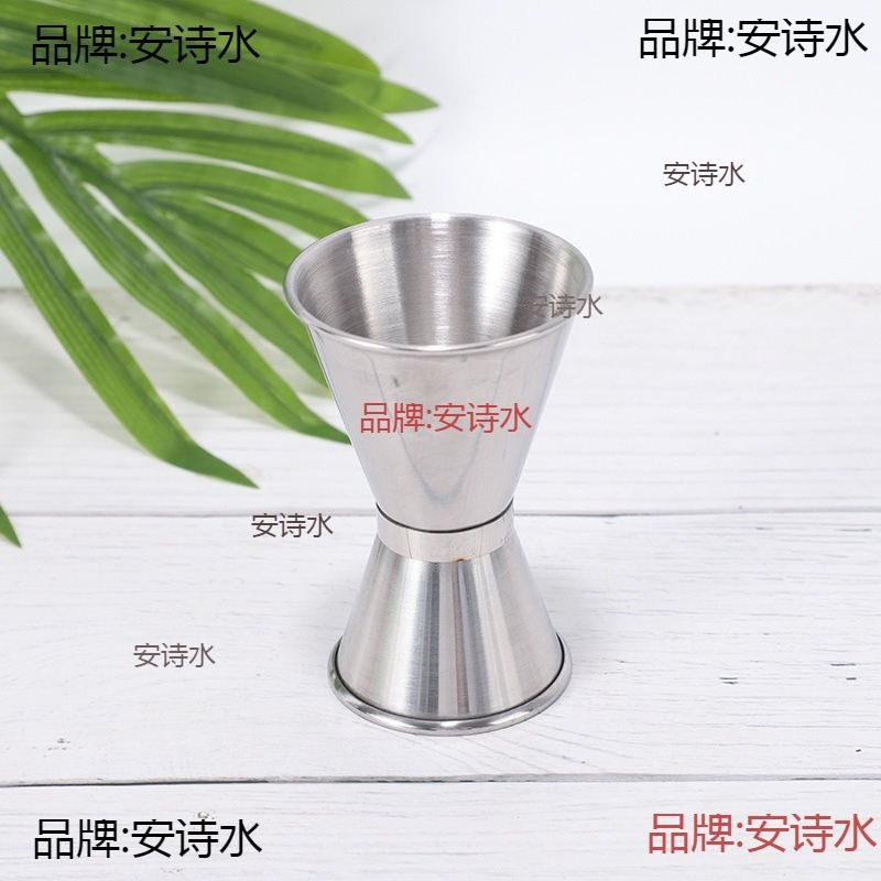 .不锈钢双头量杯不锈钢量酒杯无磁直边双头量酒杯酒吧调酒量杯