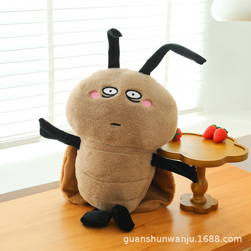 新作ゴキブリ小強ぬいぐるみ抱き枕クッションいたずら可愛いおもしろ人形おもちゃペンダント卸売|undefined