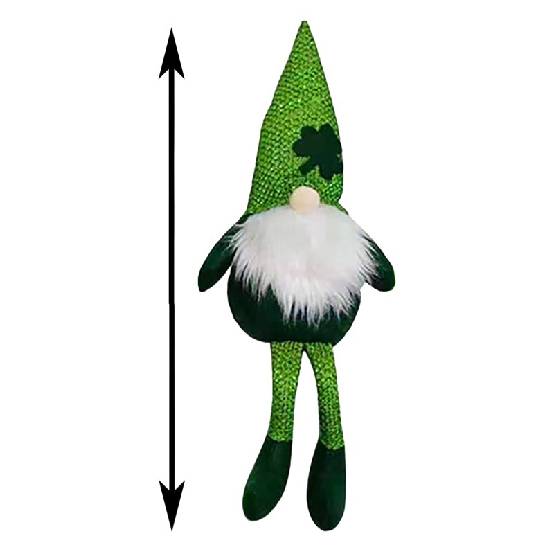 Nuevas decoraciones transfronterizas del Día de San Patricio Irish Festival muñeca sin rostro Green Leaf Festival Trébol adornos