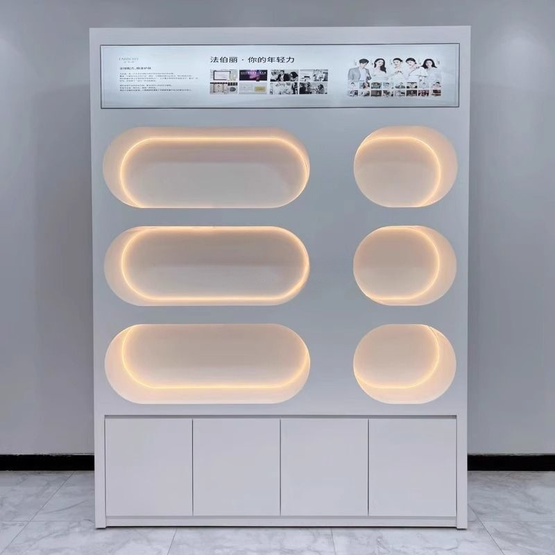 Cosmetics Display Cabinet, Beauty Salon Display Cabinet, Skin Care Product Display Cabinet, Manicure and Nail Polish Storage Cabinet