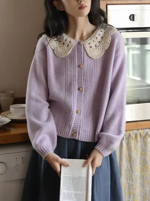 Purple woolen sweater