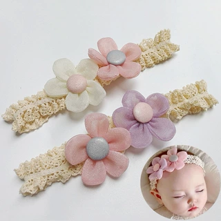 儿童发带新款宝宝花朵发带甜美公主可爱发饰婴儿百天发带拍照头饰