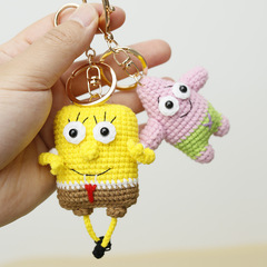 Cartoon Anime Handmade Crochet Small Pendant, Weaving Goddess Woolen Thread Crochet Doll Pendant, Exquisite Handmade Gift Finished Product