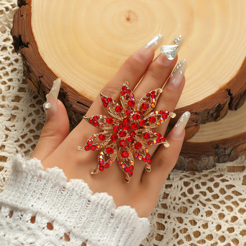 Simple Geometric Flower New Retro Alloy Open Ring display picture 2