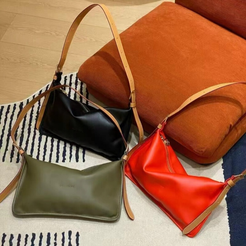 Longxiang 2025 Smoothie Series Geometric Bag, Half-Moon Bag, Pillow Bag, Underarm Bag, Single Shoulder Crossbody Bag, Simple and Versatile