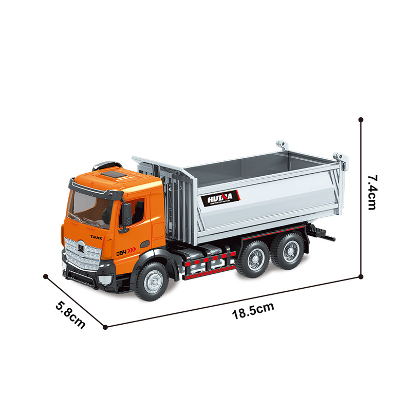 Transfronterizo 1: 50 Modelo estático de alta simulación de camión de residuos deslizante mezclador de volcado ingeniería de camión de transporte de contenedores