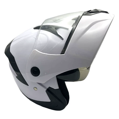 2025 New Model Helmet, Flip-Up Motosiklet kaskı (dəbilqə) - 511-white-double-lens-cross-border-hot-product