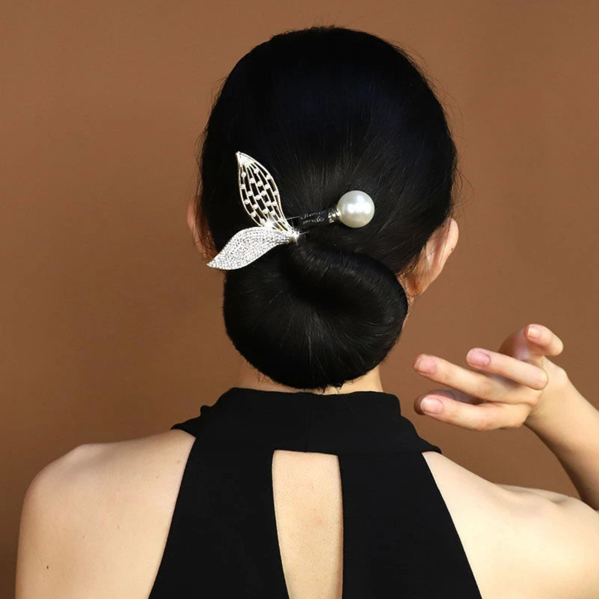 Internet celebridad fishtail Estilo Vintage pan cabeza horquilla rhinestone perezoso trenzado clip elegante updo artefacto accesorios para el cabello las mujeres