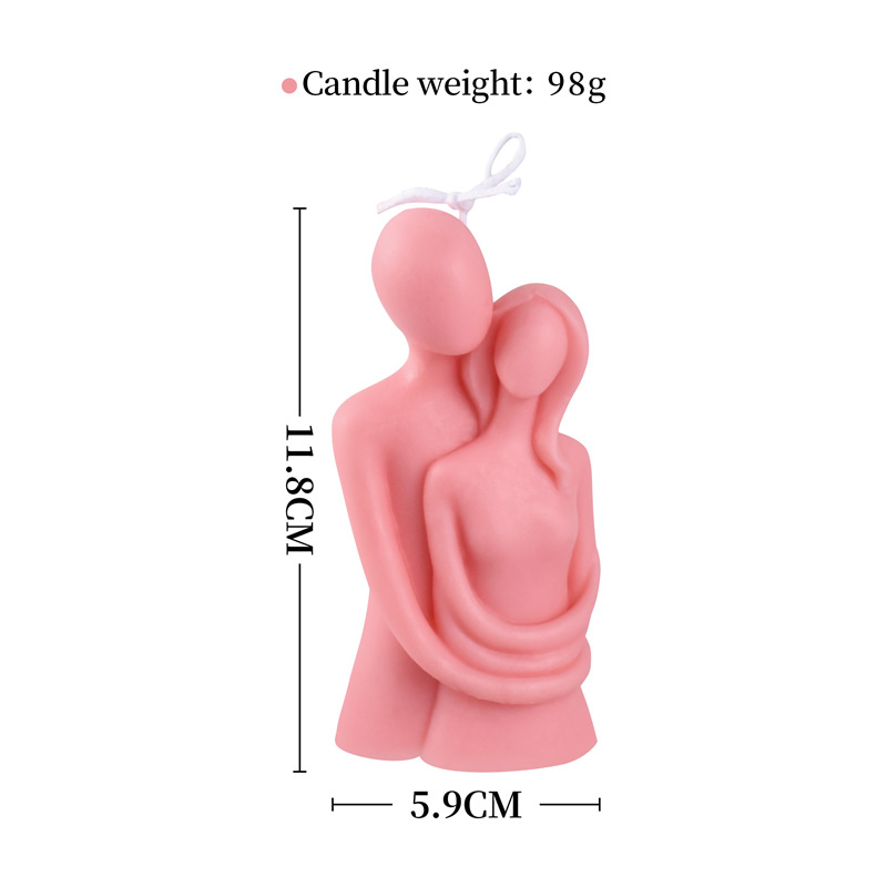 [Love in arms] Couple embraces aromatherapy candle lasting lock love Valentine's Day gift