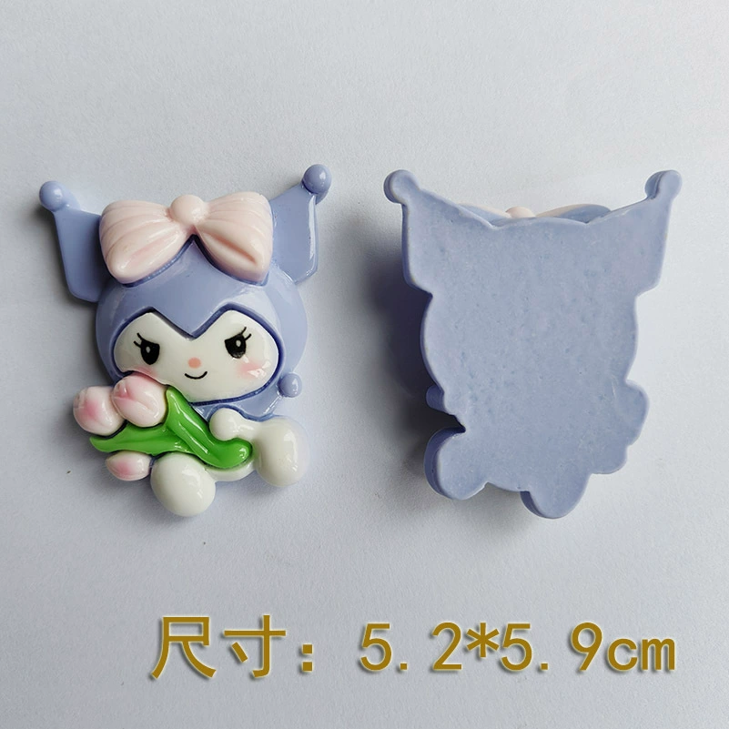 Резиновые аксессуары Sanrio — брелок для телефона и магнит на холодильник, ≈6×5,7 см, ручная работа