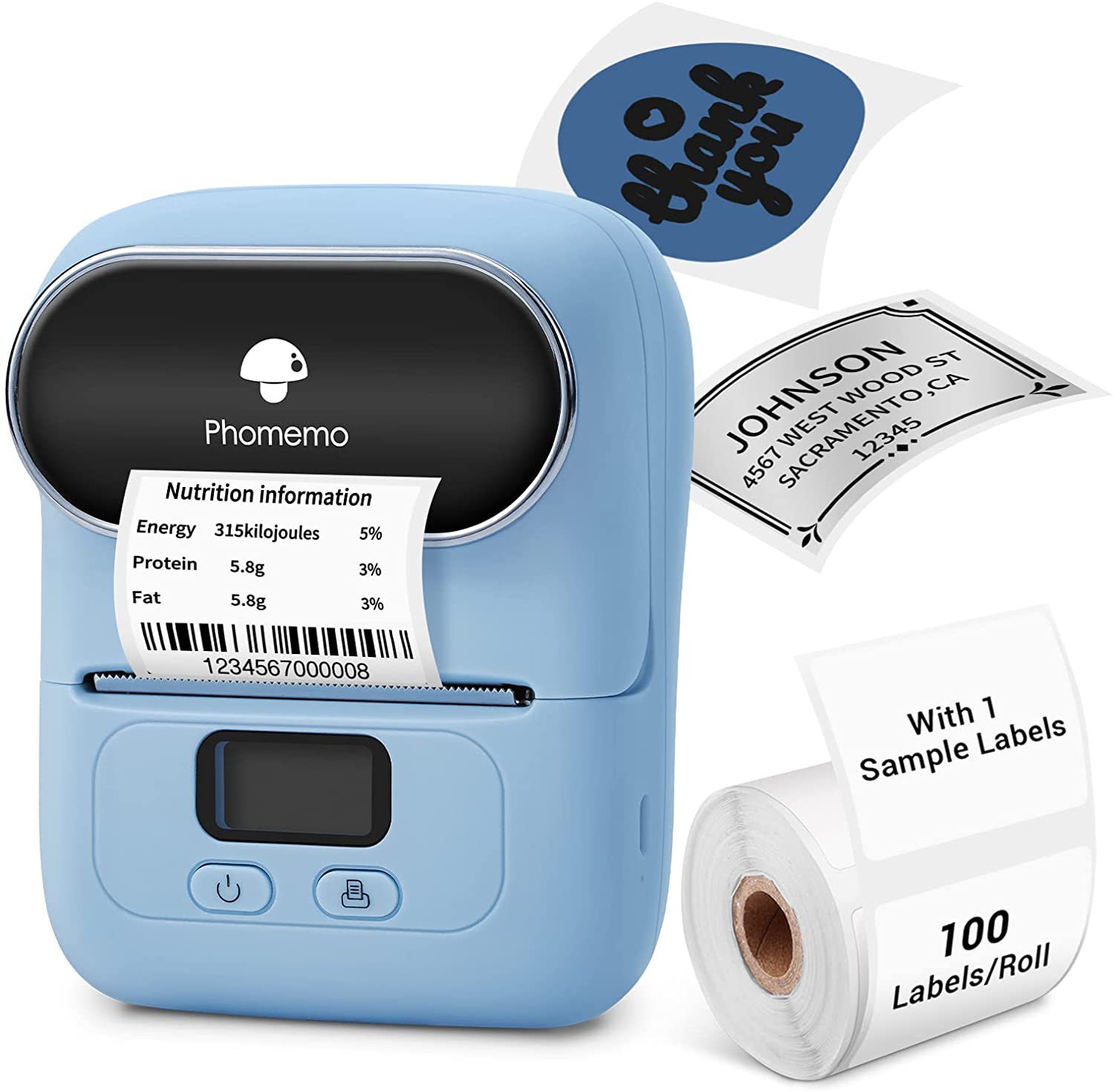 Phomemo M110 Commercial Portable Bluetooth Barcode Supermarket Price Sticker Thermal Label Printer