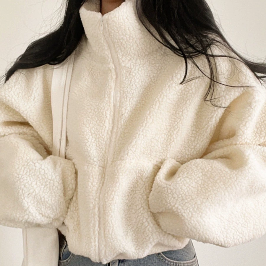 Winter base short cardigan, Korean style, increased thickness