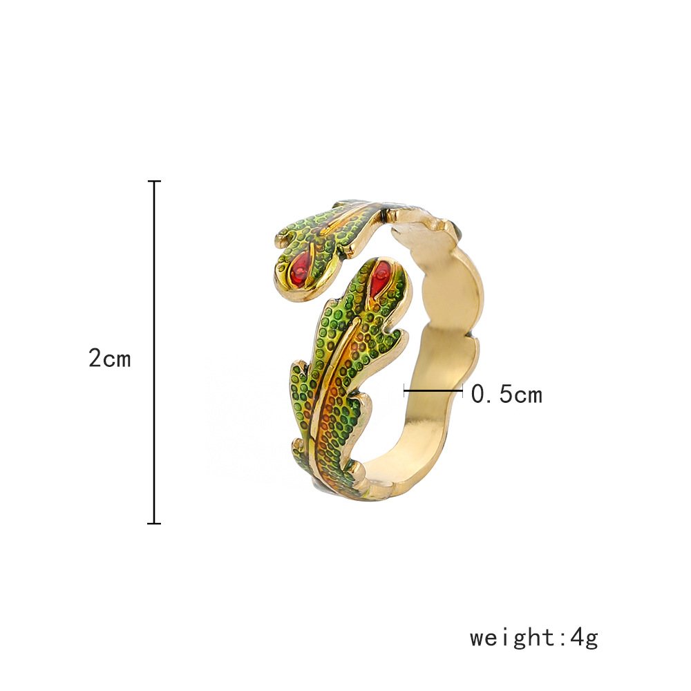 Daily Occasion Wholesale Jewelry Fashion Leaf Heart Shape Flower Titanium Steel 18K Gold Plated Plating Open Ring