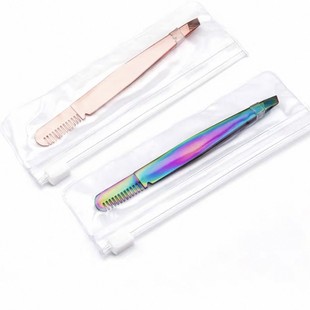 Color Can Be Reserved: 2-in-1 Eyebrow Clip with Comb, One Side Eyebrow Clip and One Side Comb, Makeup Tweezers