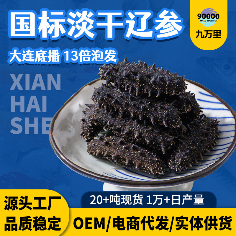 【海参工厂】大连淡干海参批发辽参干货厂家干制海参一件代发50g