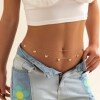 Cross -border new sweet and cool double -layer exquisite butterfly running waist chain Body chain European and American summer beach sexy waist chain