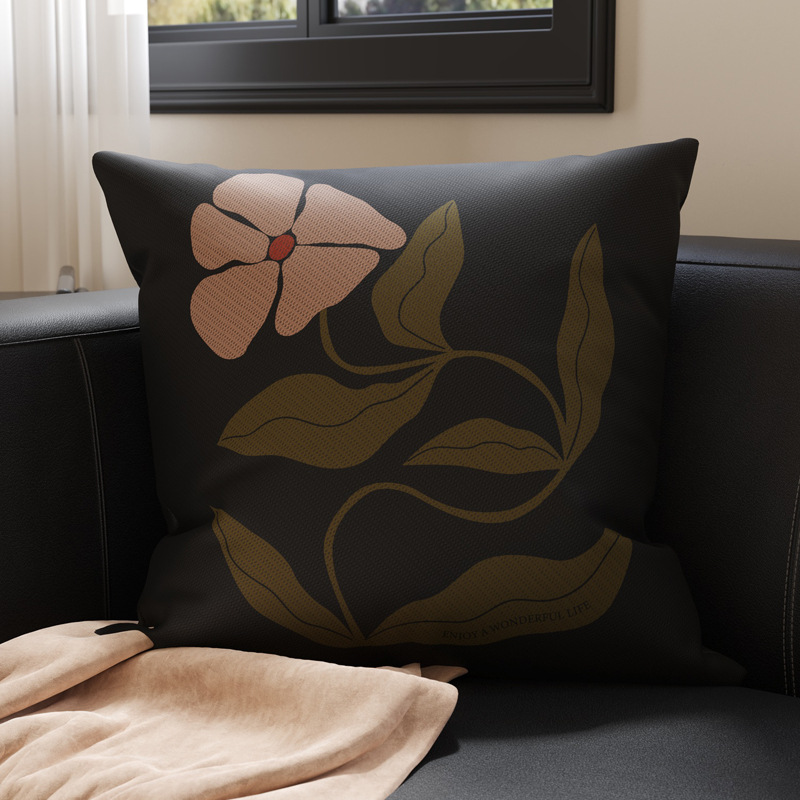 Sofá de sala de estar retro de alto nivel, almohada de cabecera, almohada de cintura en la cama, ventana flotante, almohada de respaldo con núcleo desmontable y lavable