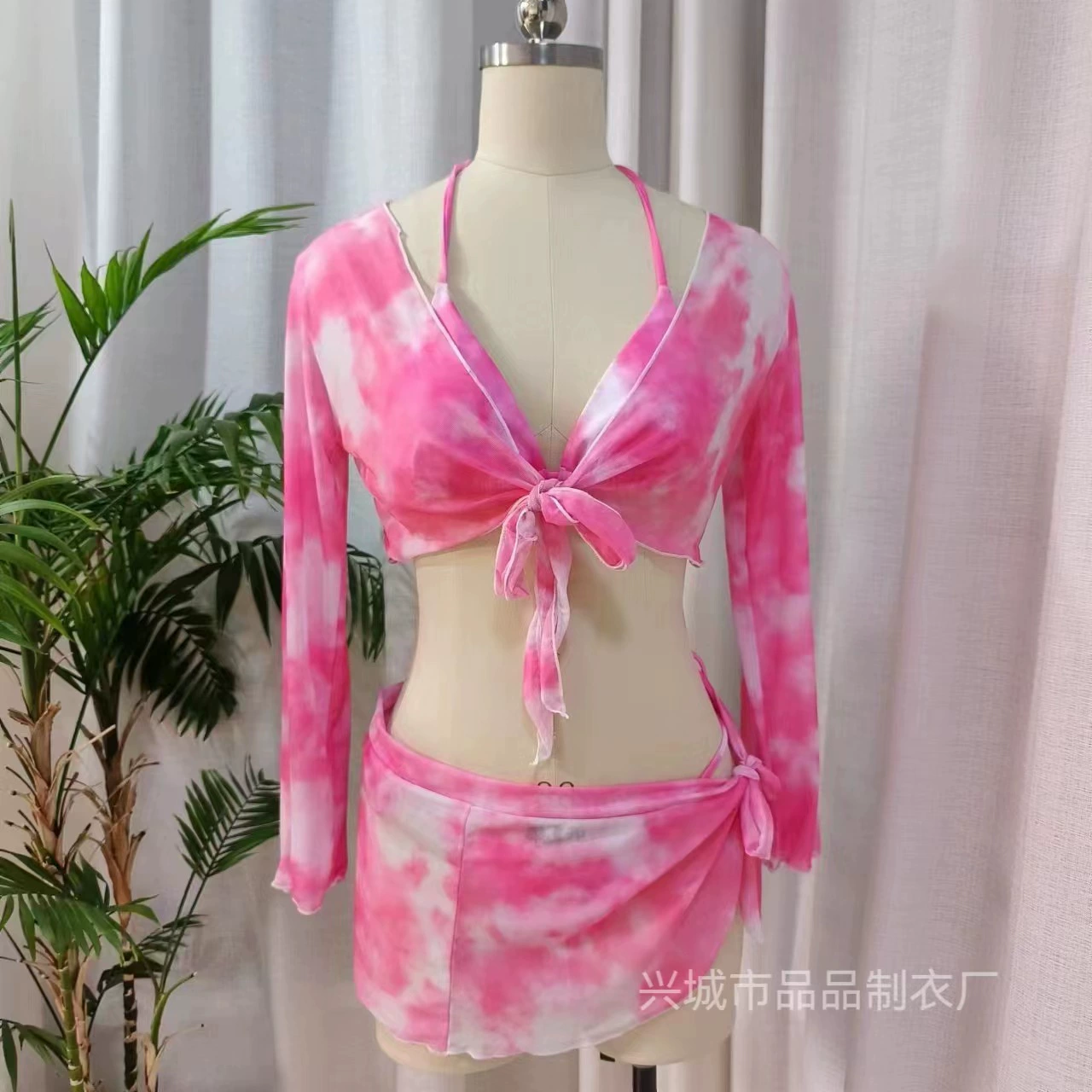 Раздельный сексуальный купальник, комплект, 2023, европейский стиль, Aliexpress, Amazon, для импорта, комплект из 4 предметов
