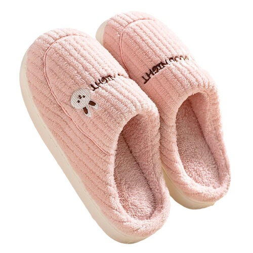 Cotton slippers for women, autumn and winter home daily use, warm, non-slip, postpartum cotton slippers, thick-soled fur slippers, wholesale