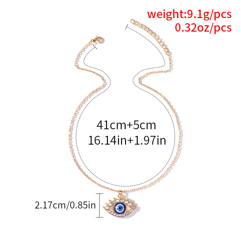 Fashion Simple Devil Eye Pendant Necklace Alloy Necklace display picture 5