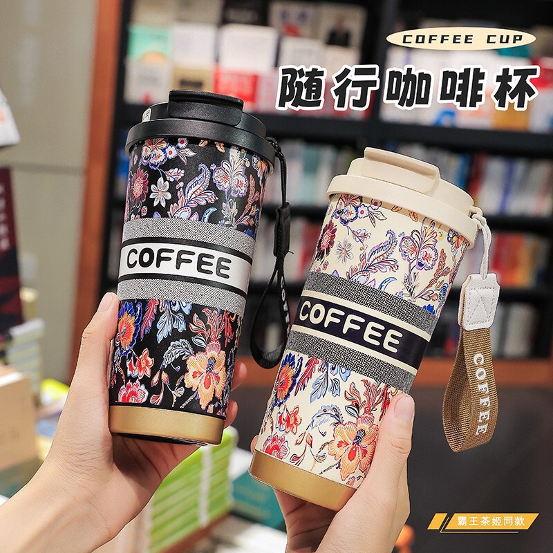 漫画ステンレス鋼カップ高価値断熱カップ 316 大容量ケトルコーヒーカップポータブル車のカップ学生カップ|undefined