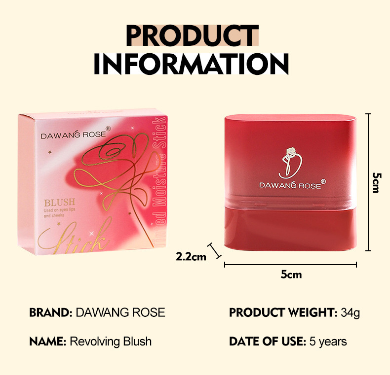 Matte Blush Stick For Cheeks And Lips Portable Contour Colour_voghion.com