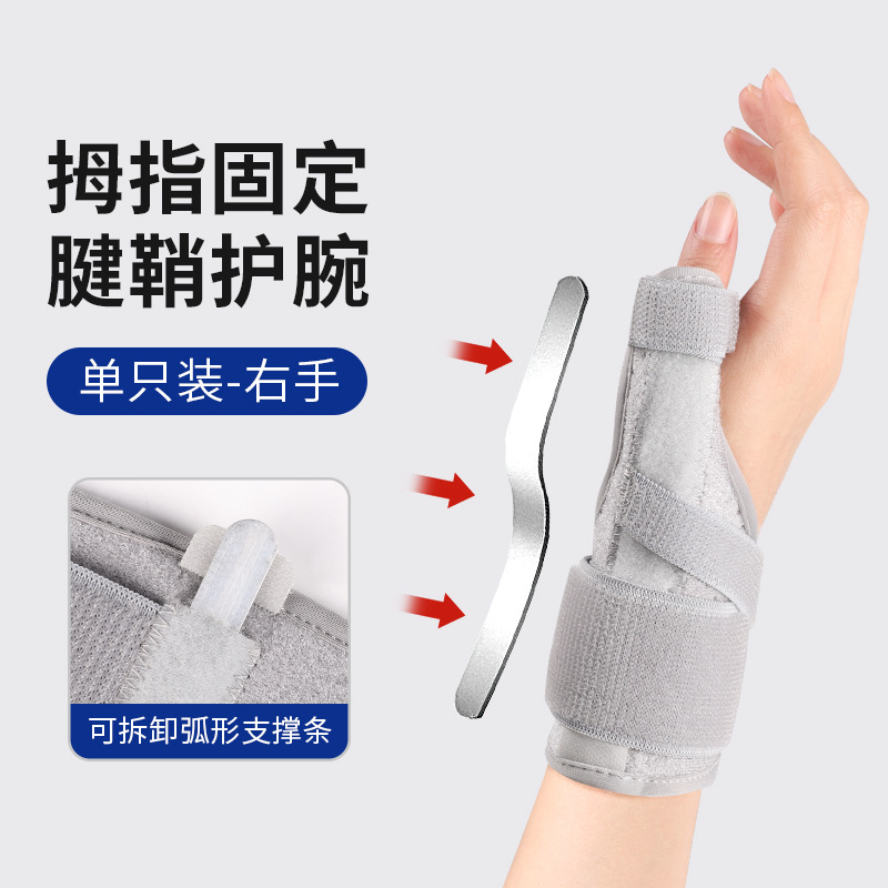 Nueva vaina del tendón fijo del dedo gordo, soporte de la placa, teclado de la mano de la madre, mouse, presión de la mano, protección de la muñeca ajustable