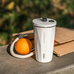 TYESO Taishuo's new stainless steel coffee cup Ice Ba insulated car straw cup vacuum large-capacity water bottle