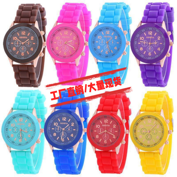 Silicone fashionable men's watch for men and women