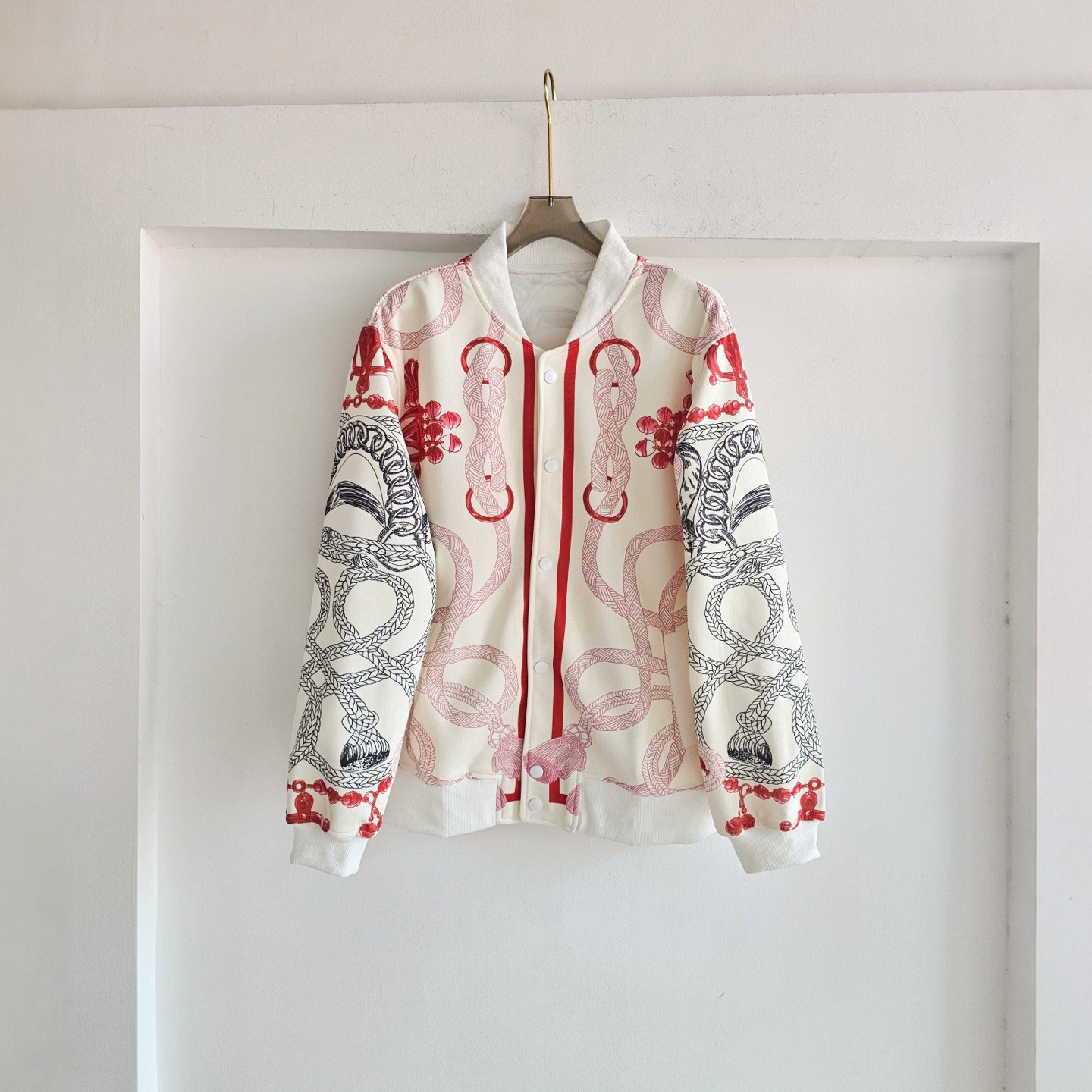 Cross-border high-quality French light luxury retro H brand rope knot stand collar short jacket for women, autumn 2026, old money age-reducing jacket