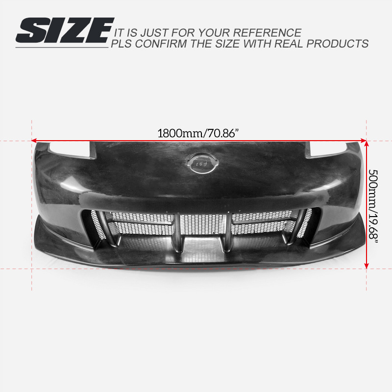 Suitable for Nissan 350Z Large Body Kit Modification Demon Z33 Resin Car Front Bumper Head Mercury Handle Front Bumper Modification