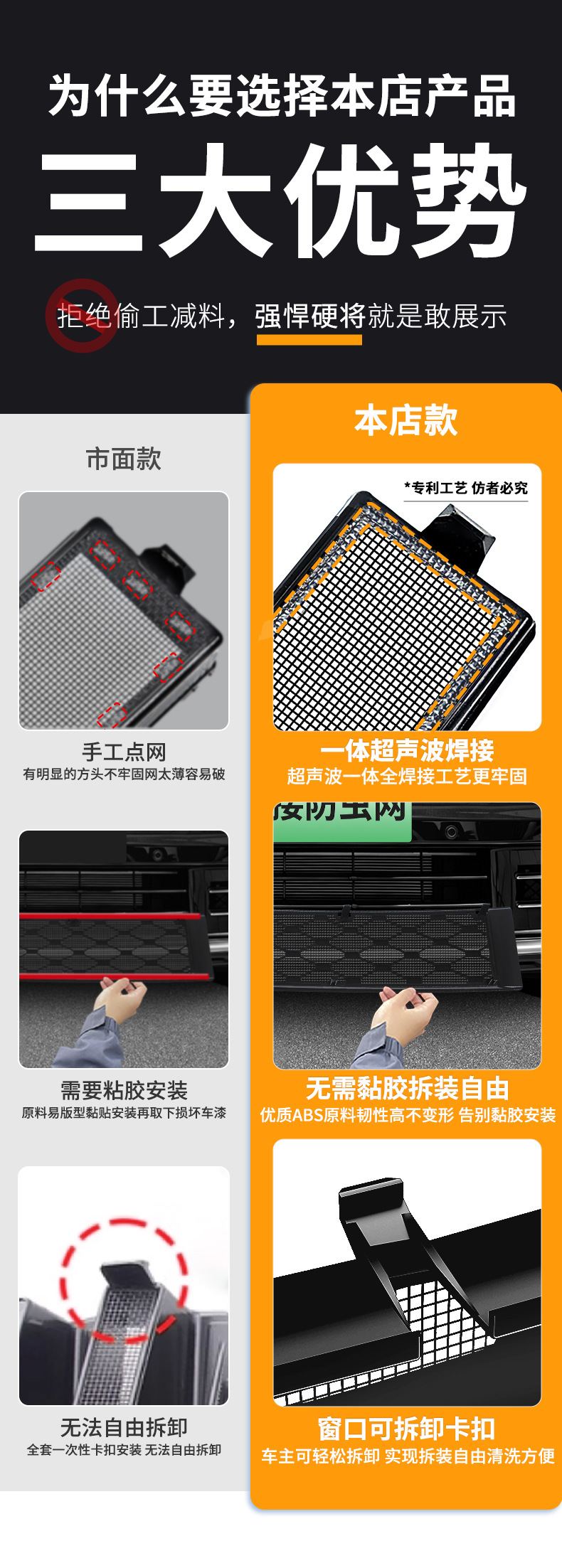 Suitable for Leapmotor D19 Pure Electric/Extended Range Version Integrated Welded Car Insect-Proof Net Front Grille Dedicated Modification Parts